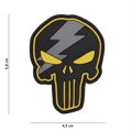 Naszywka PVC Punisher Thunder - żółta