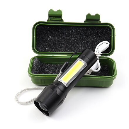 Mini latarka USB LED Roy - z możliwością ładowania